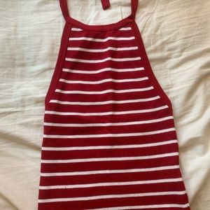 Striped halter top
